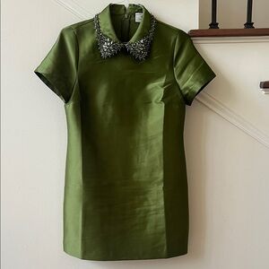 Tuckernuck Green Embellished Aurelie Shift Dress Small